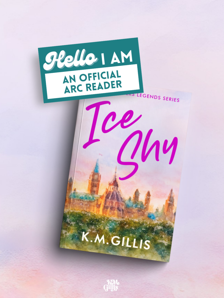Ice Shy by K.M. Gillis book cover with Hello I Am an Official ARC Reader badge